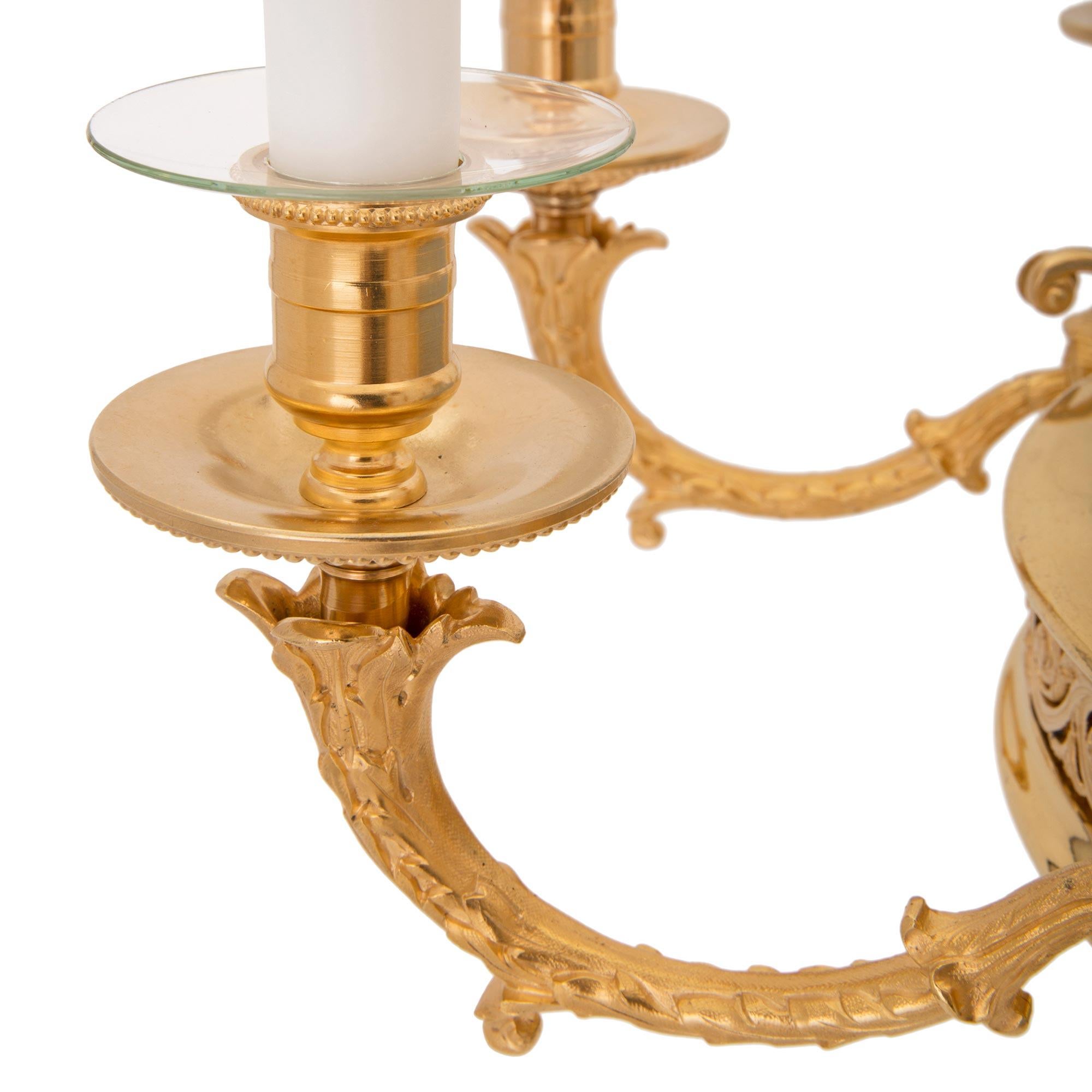 Ormolu French and English Collaboration 19th Century Louis XVI St. Chandelier