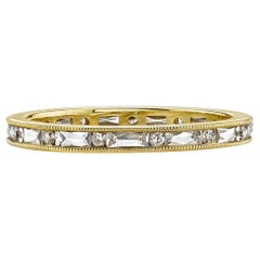 Handcrafted Paige Old European/French Cut Diamond Eternity Band by Single Stone