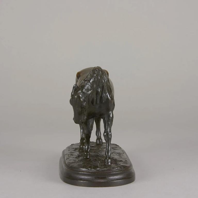 Französische Tierleder-Bronzestudie mit dem Titel „Cheval Debout“ von Isidore Bonheur (Viktorianisch) im Angebot