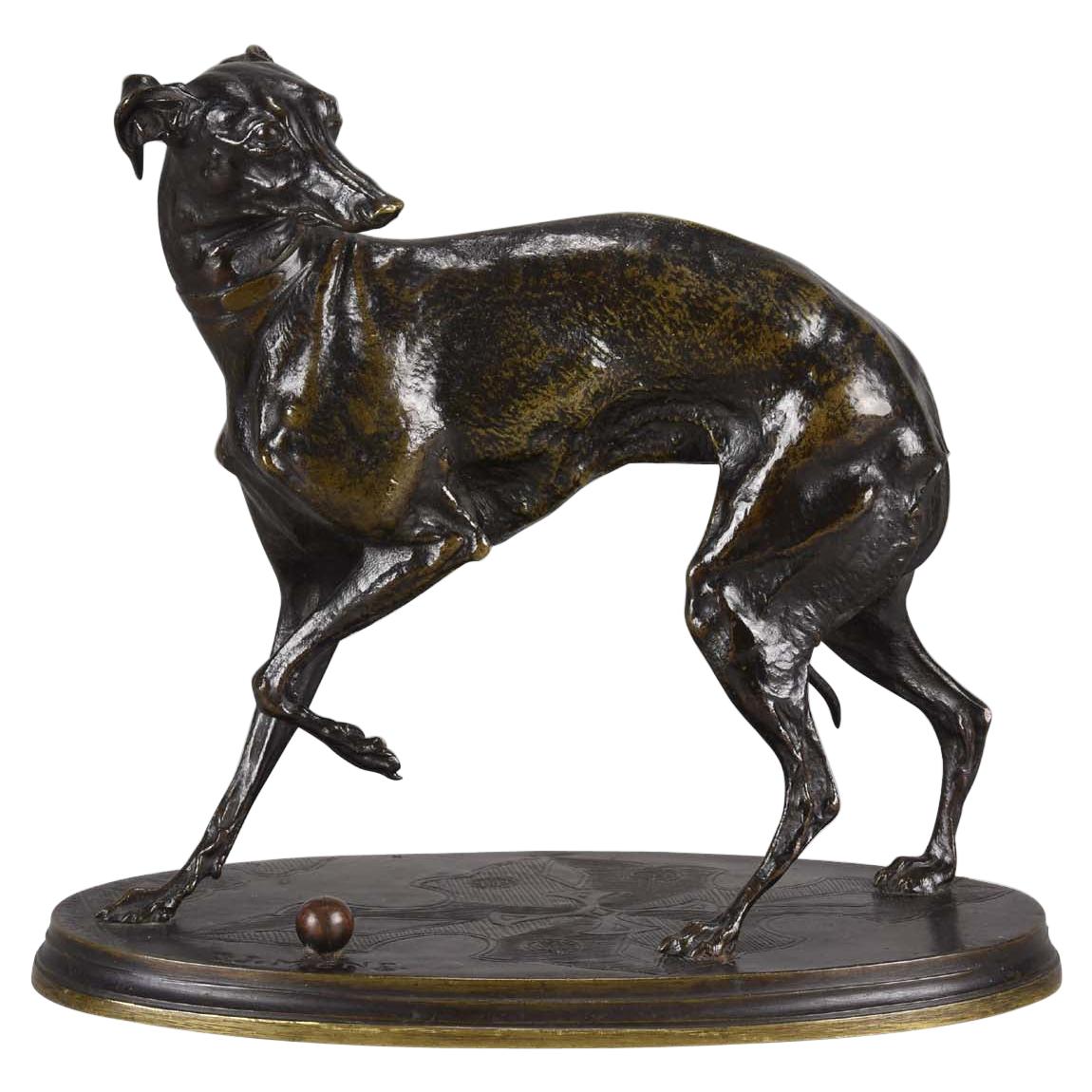 French Animalier Bronze Study "Jiji" by Pierre Jules Mêne