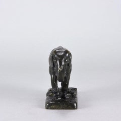 Étude d'un éléphant debout en bronze animalier français par Alfred Barye