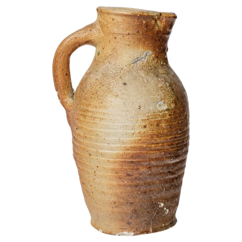Französischer antiker Keramikpticher aus Steingut aus Martincamp-Keramik aus dem 18. Jahrhundert im Angebot