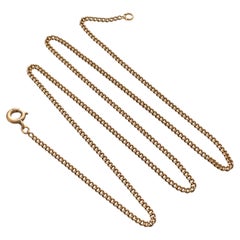 Chaîne de 18" en or 18ct, ancienne et française