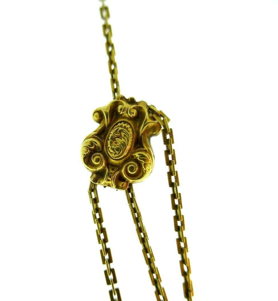 French Antique 18 Karat Yellow Gold Long Watch Chain In Excellent Condition In Beverly Hills, CA