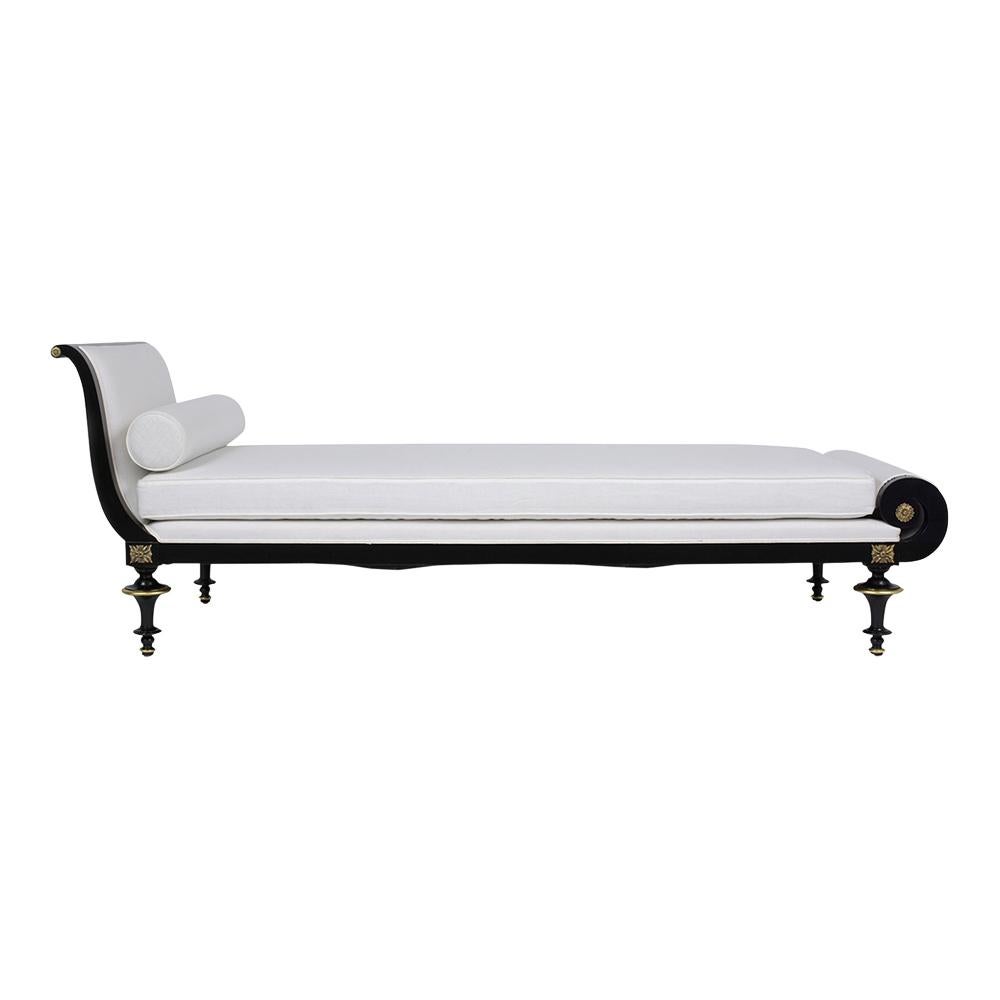 Polished French Empire Chaise Lounge