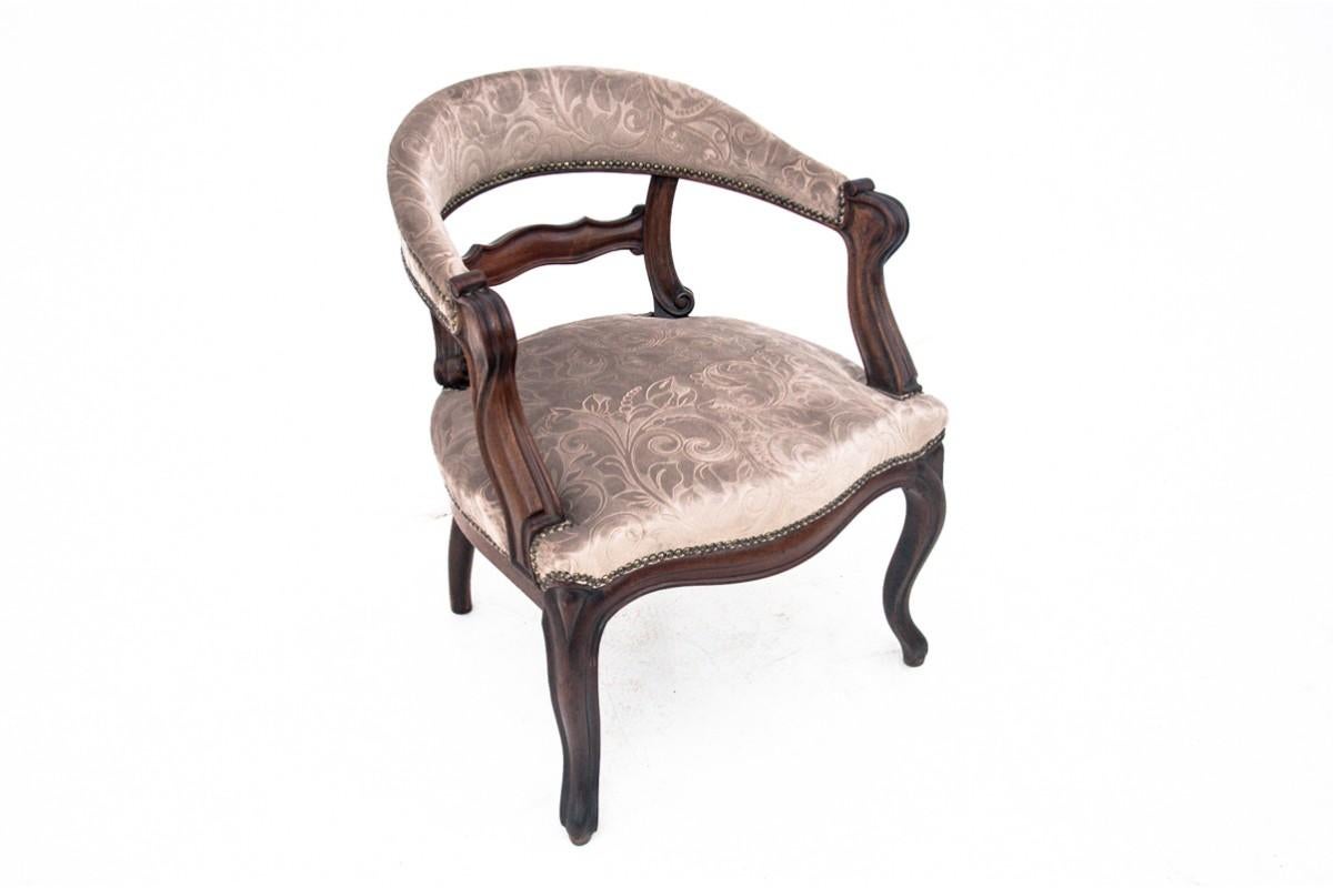 French antique armchair, circa 1870. Restored.  2