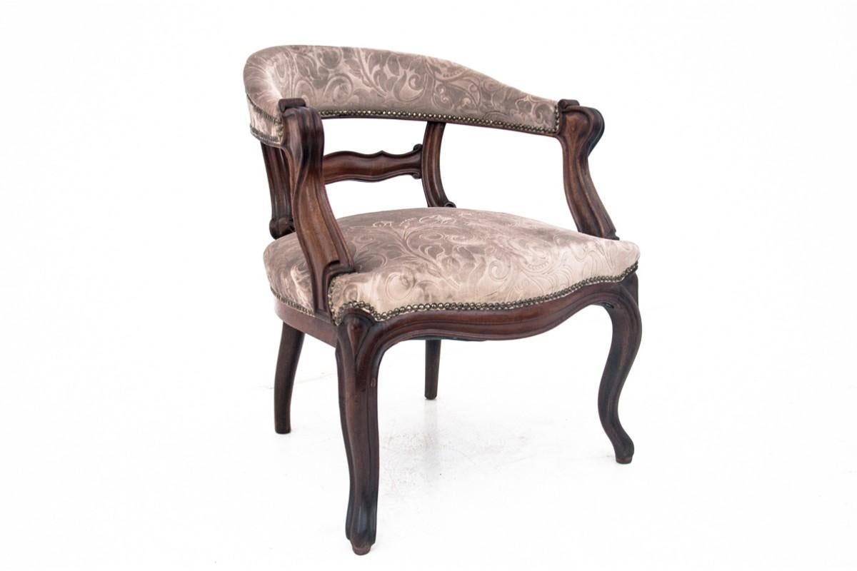 French antique armchair, circa 1870. Restored.  3