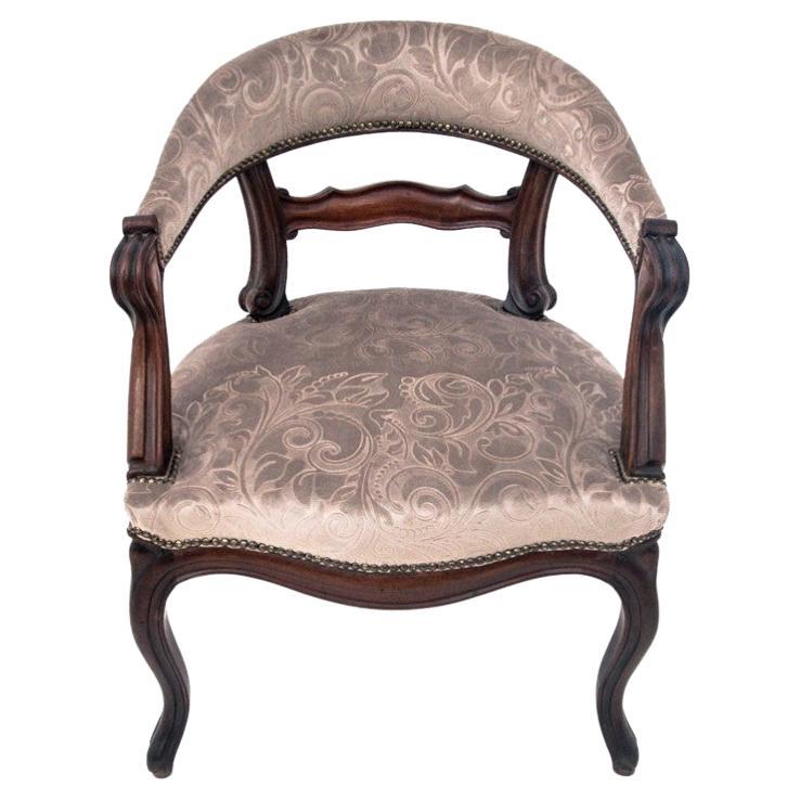 French antique armchair, circa 1870. Restored. 