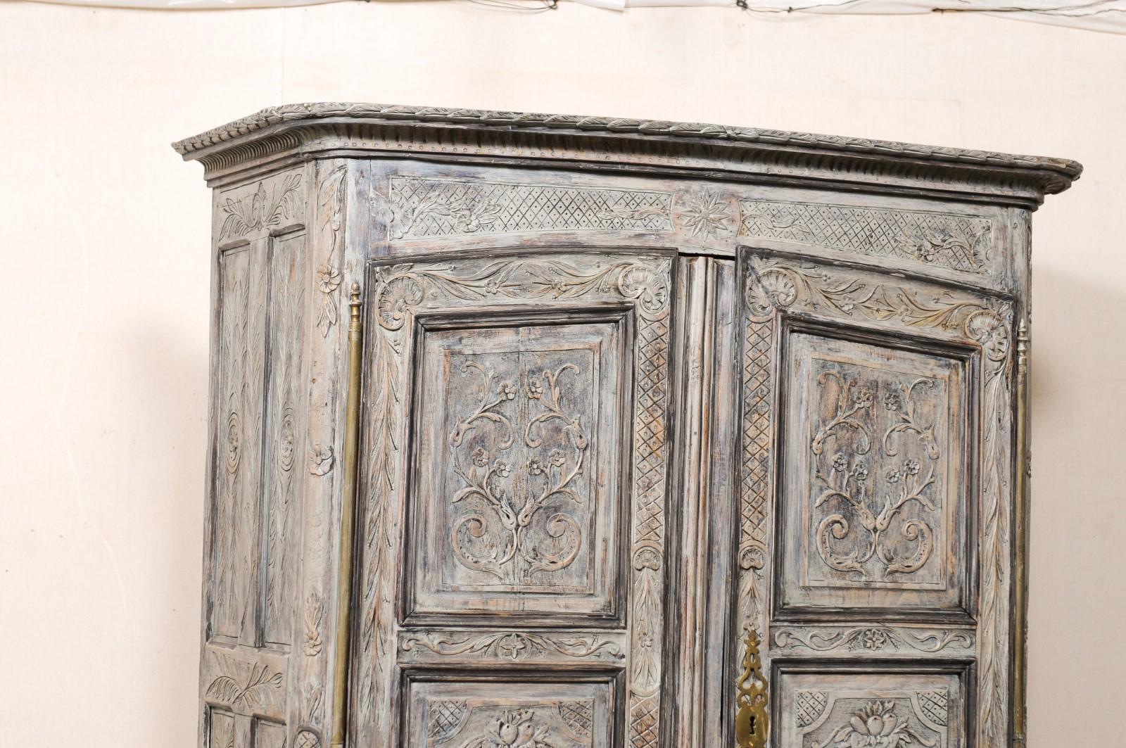 French Antique Armoire w/BeautifullyCarved Neoclassical