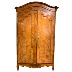French Antique Armoire, Early 19th C., with 3 Shelves, Louis XV