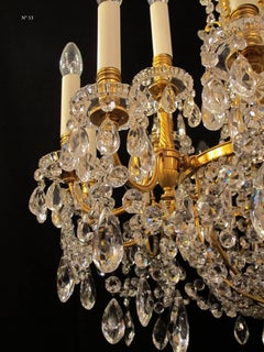 French Antique Baccarat Chandelier