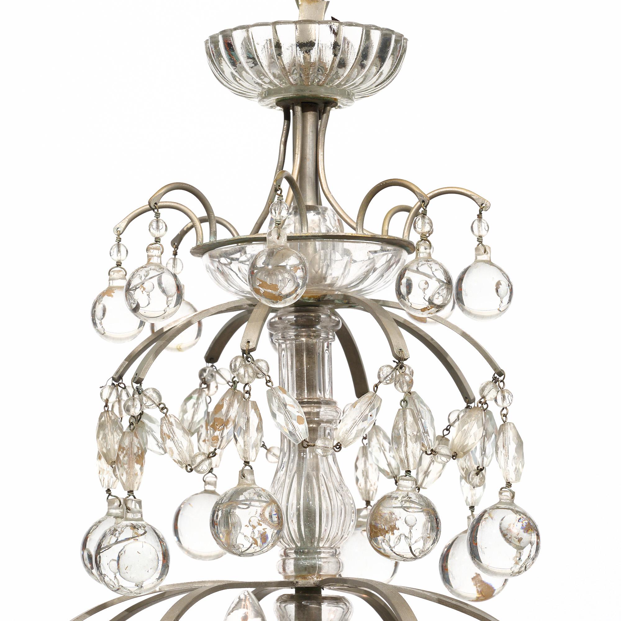 Art Deco French Antique Baccarat Chandelier