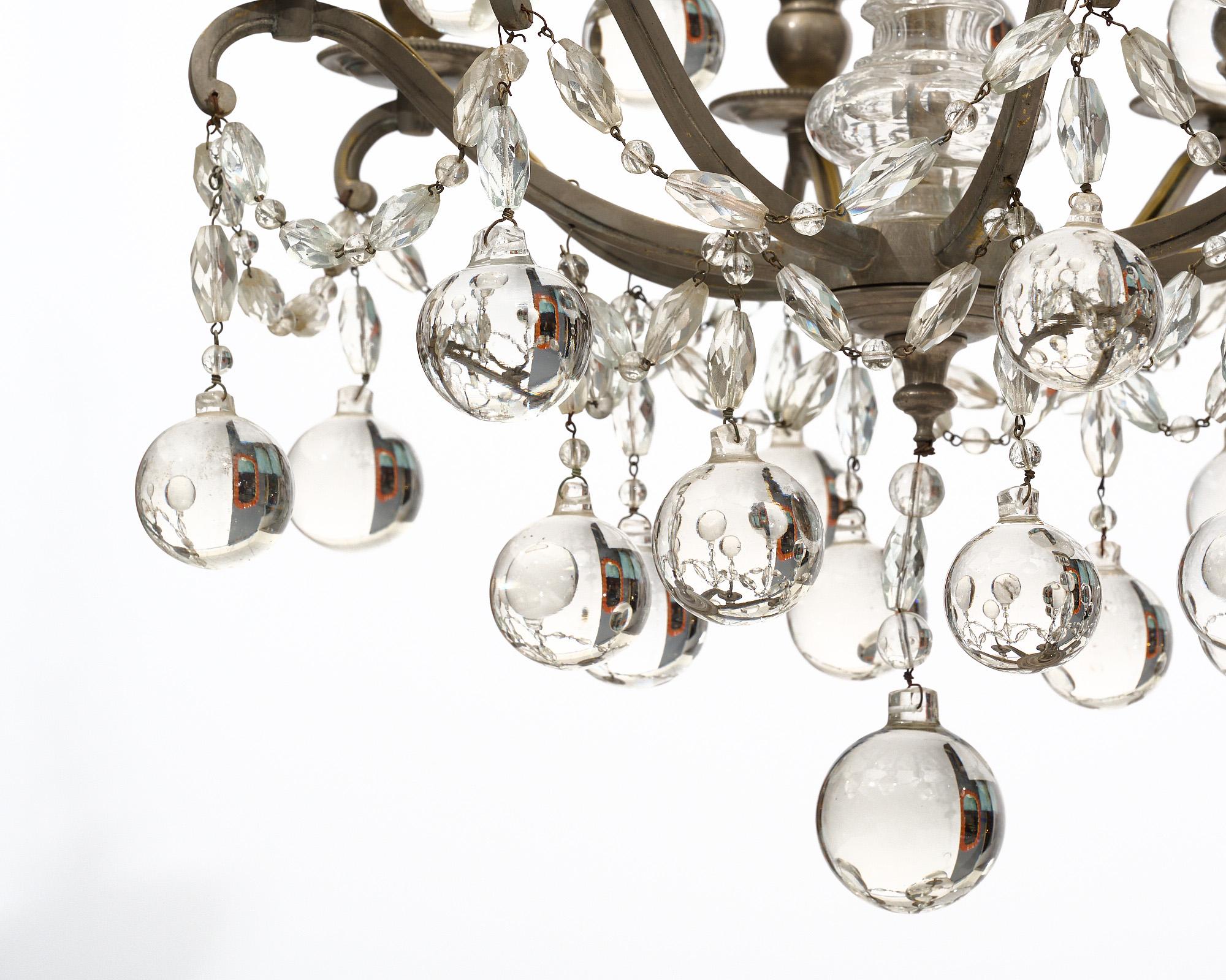 French Antique Baccarat Chandelier In Good Condition In Austin, TX