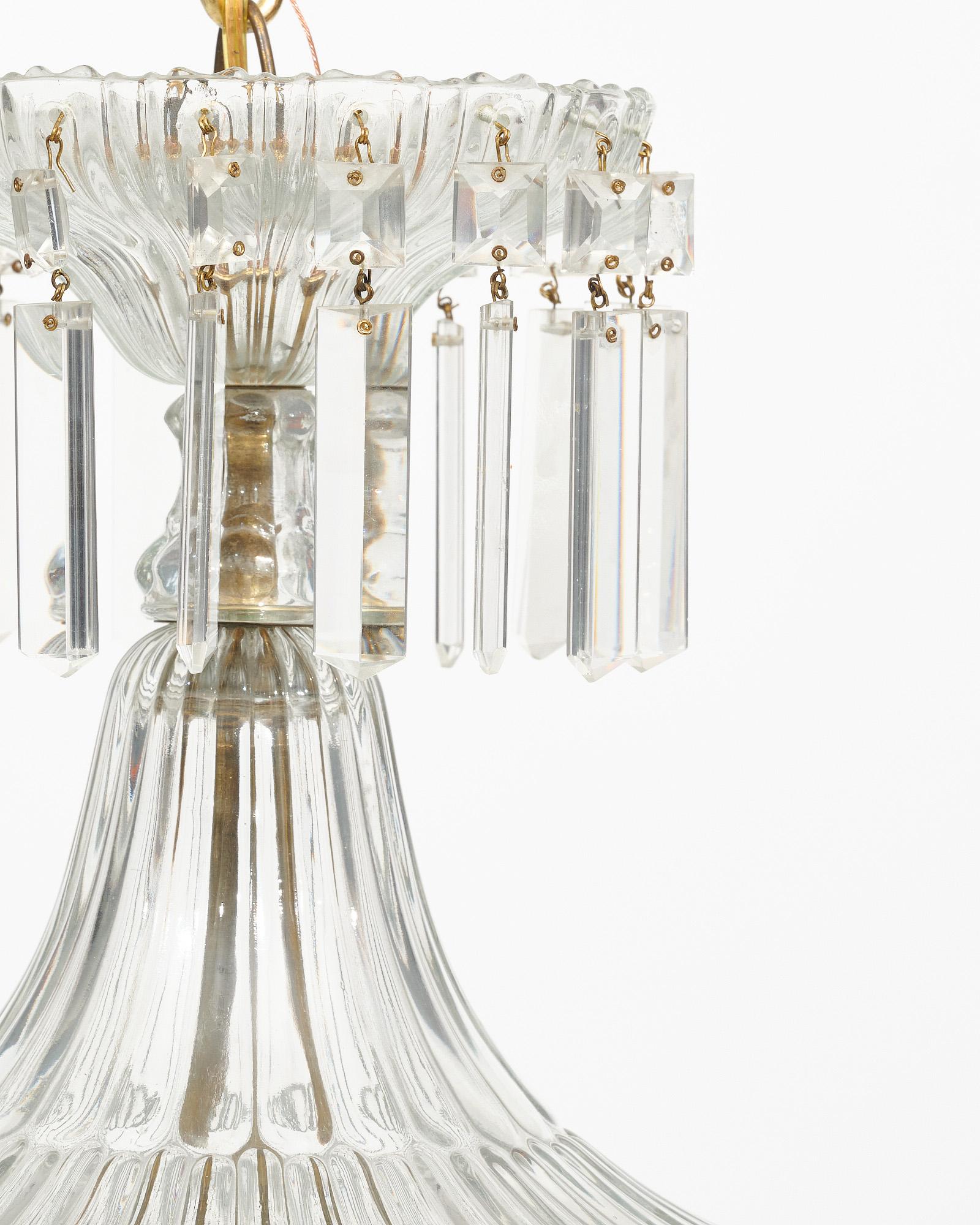 French Antique Baccarat Chandelier In Good Condition In Austin, TX