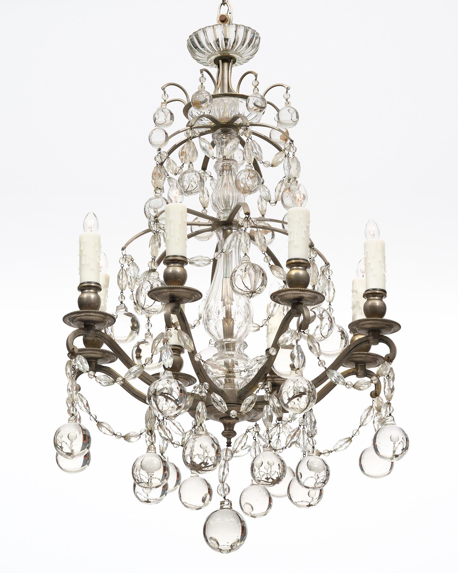 Early 20th Century French Antique Baccarat Chandelier For Sale