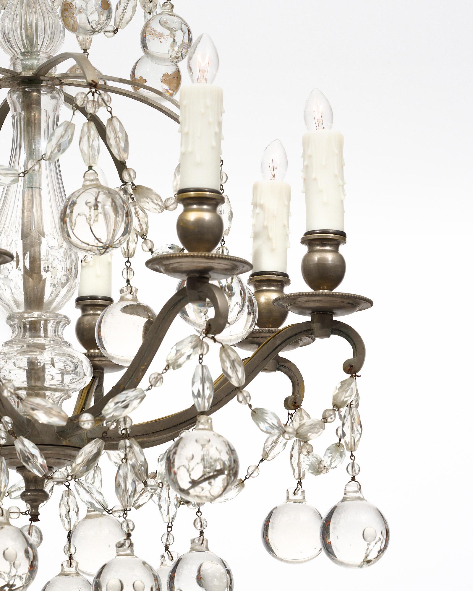 French Antique Baccarat Chandelier For Sale 1