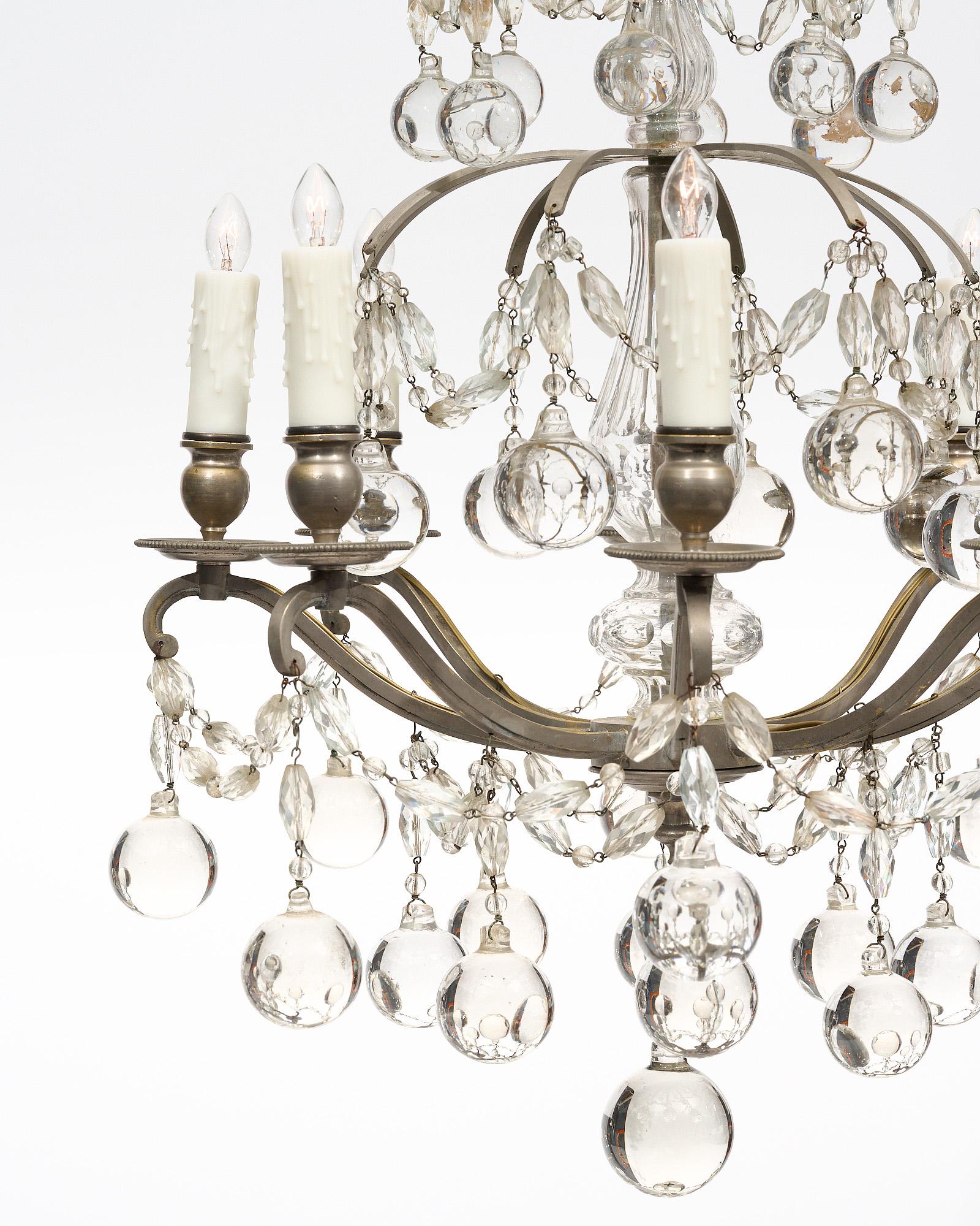 French Antique Baccarat Chandelier For Sale 2