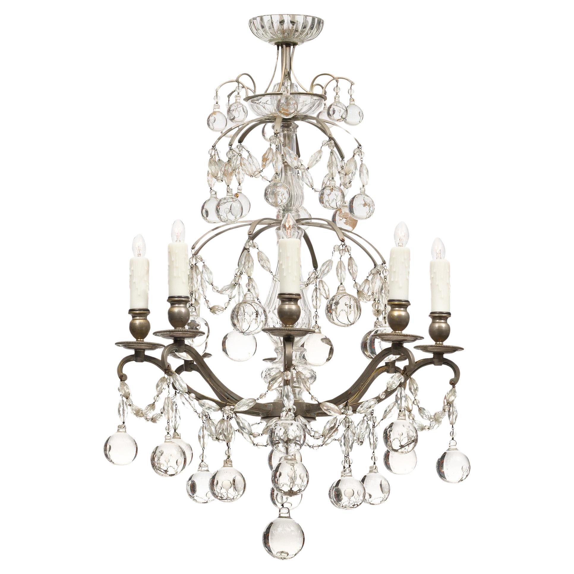 French Antique Baccarat Chandelier For Sale