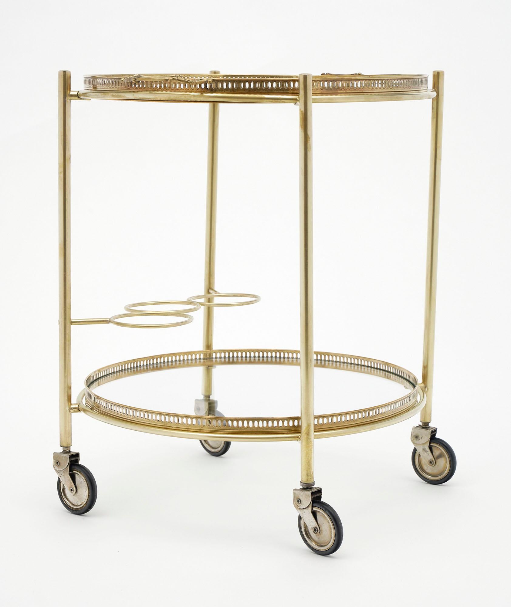 French Antique Bar Cart In Good Condition In Austin, TX