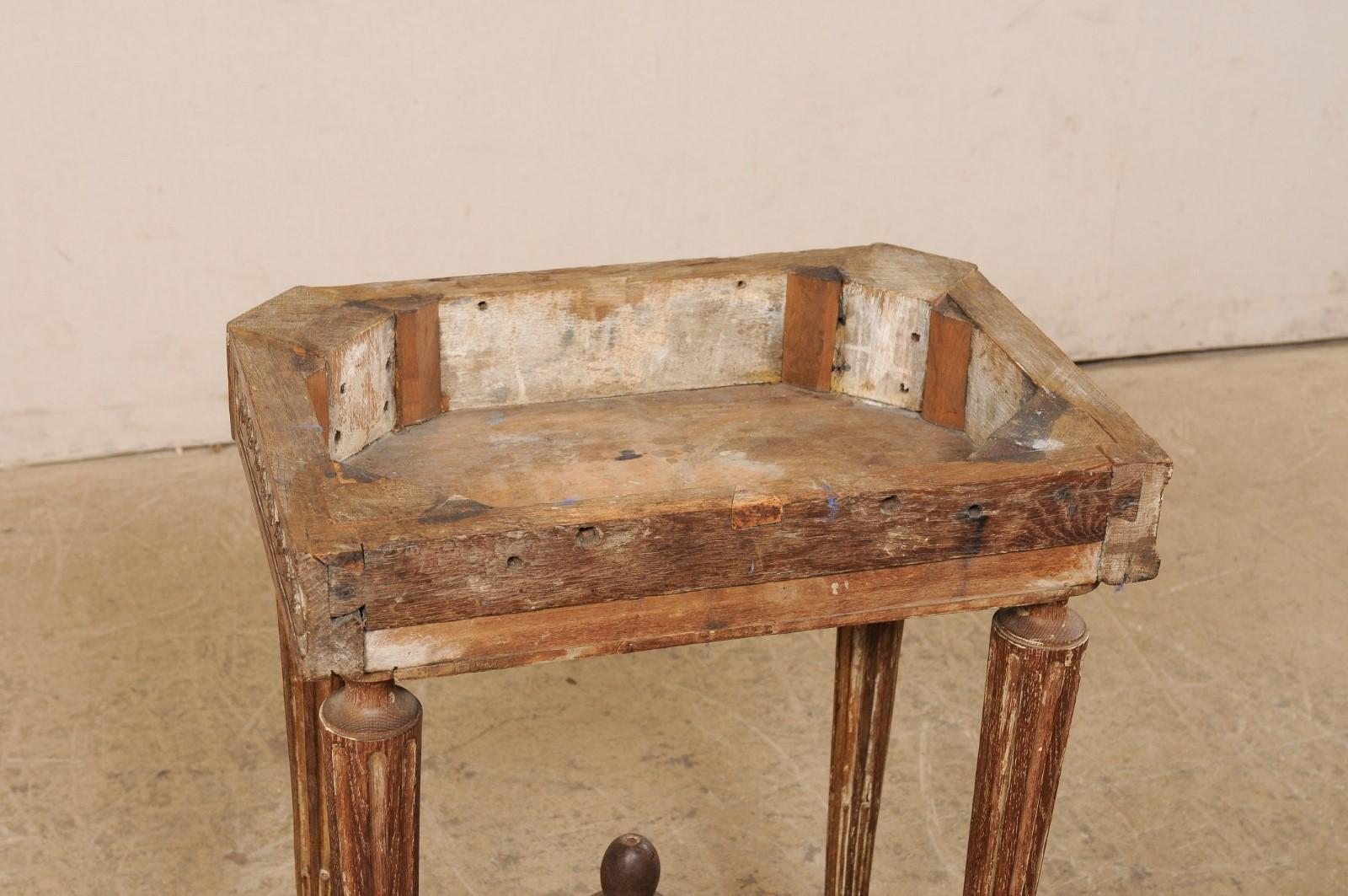 French Antique Beautifully-Carved Petite Marble-Top Table w/ Interesting History For Sale 4