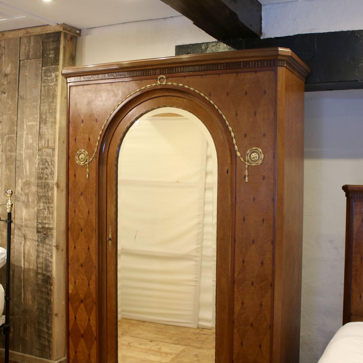 French Antique Bed with Mercier Wardrobe 6