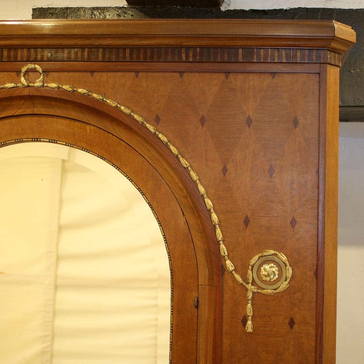 French Antique Bed with Mercier Wardrobe 7