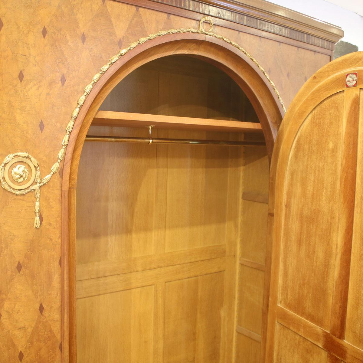 French Antique Bed with Mercier Wardrobe 11