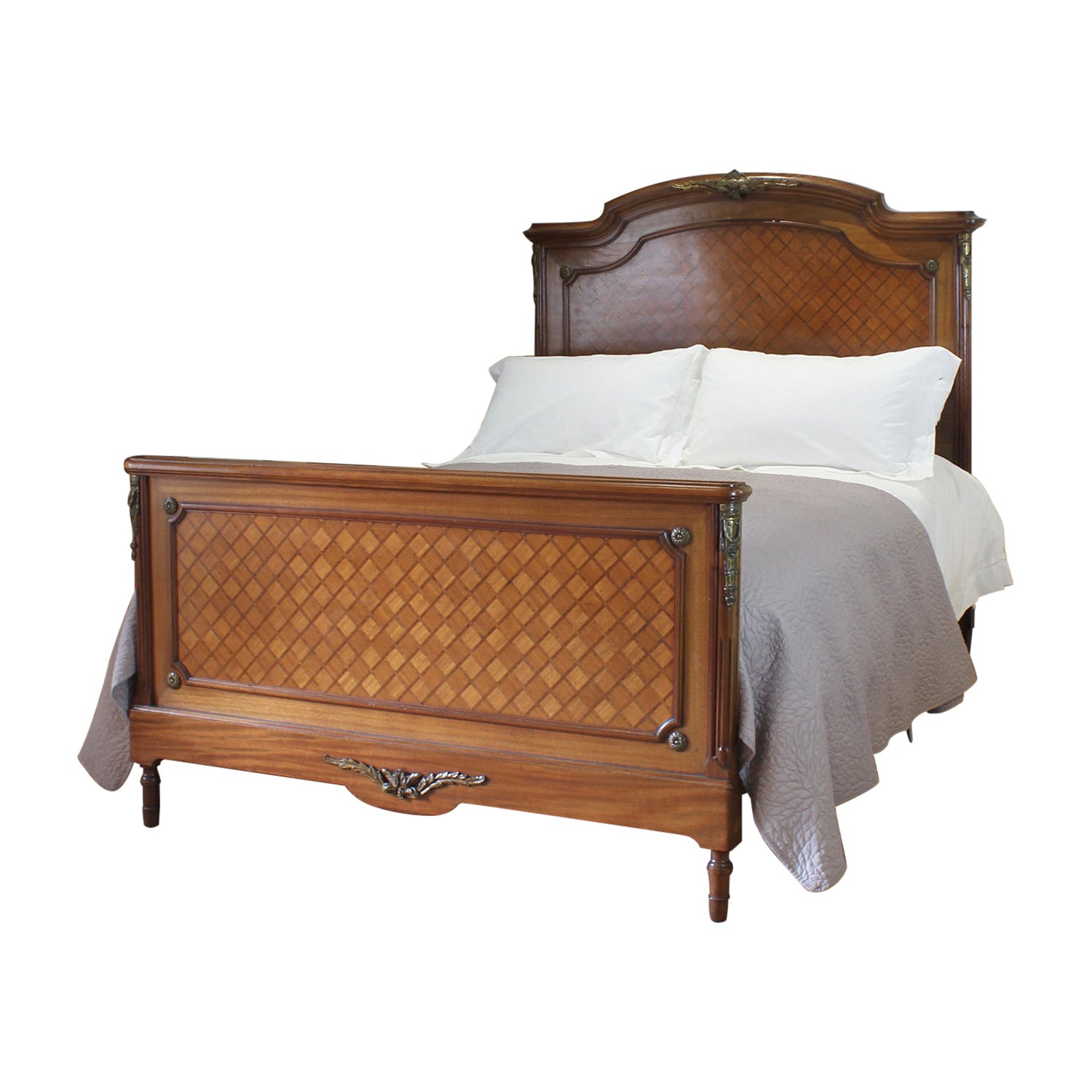 French Antique Bed with Mercier Wardrobe