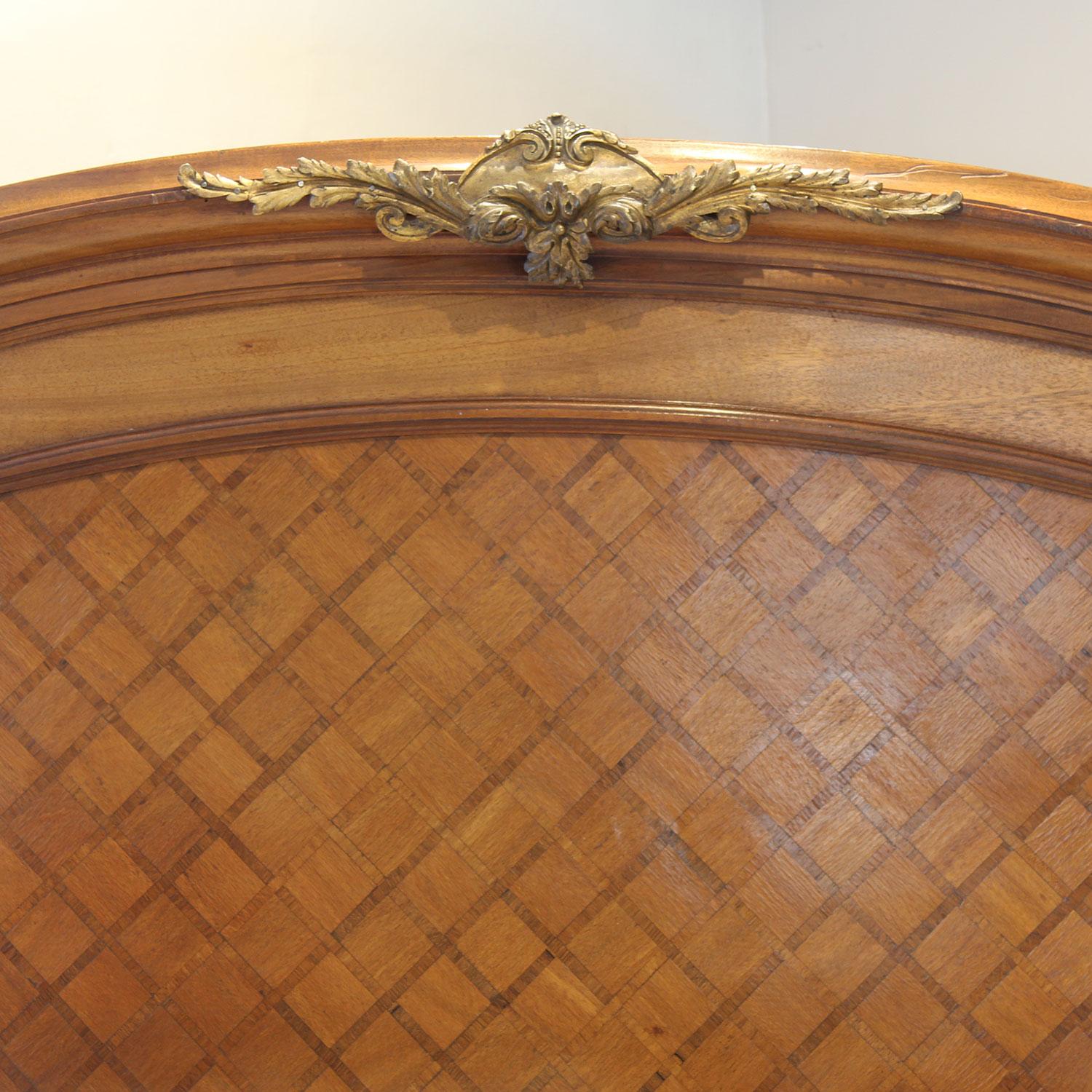 French Antique Bed with Parquetry Panels, WK191 2