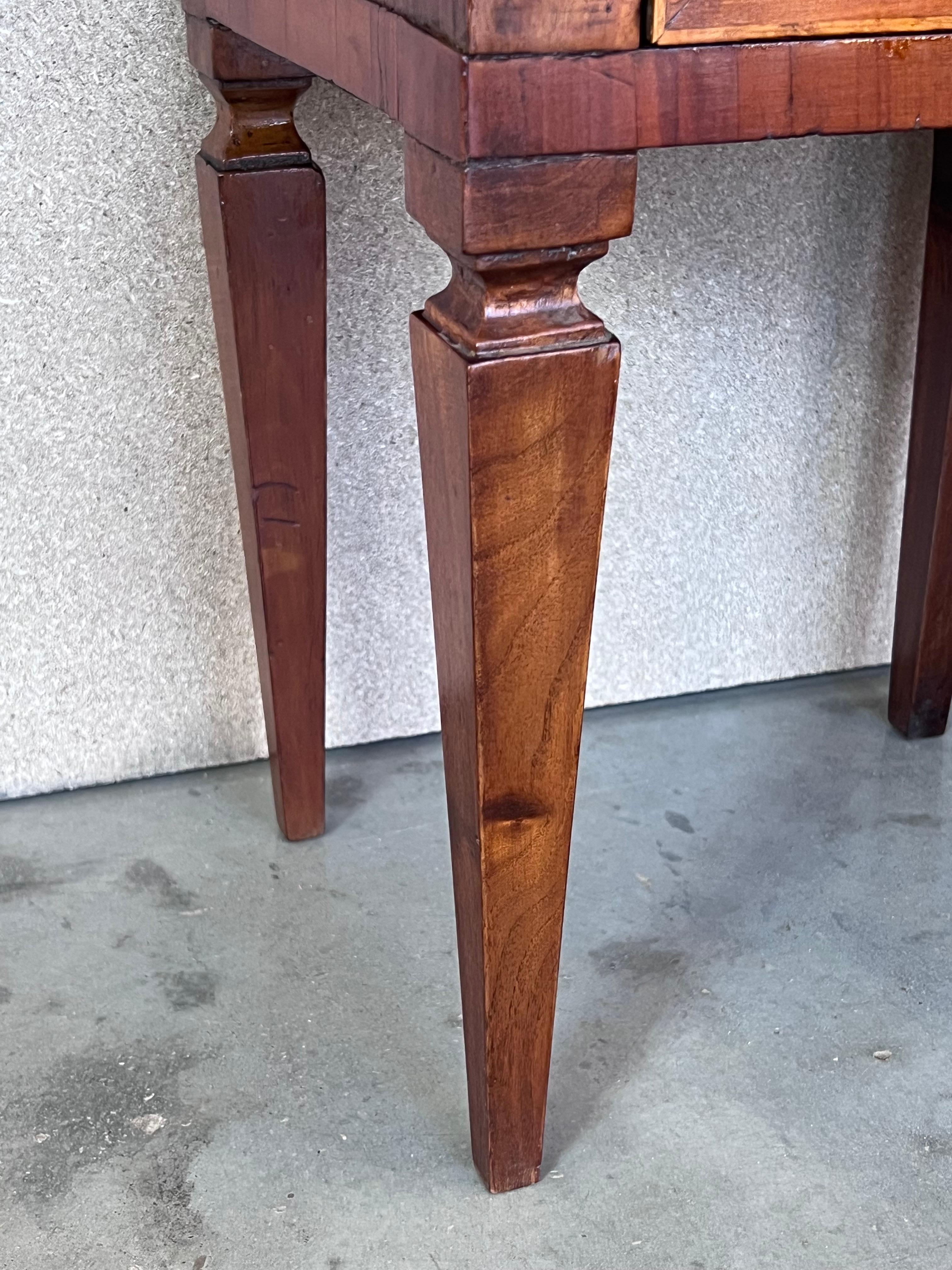 French, Antique Bedside Cabinet, Marquetry-Top Nightstand, circa 1890 6