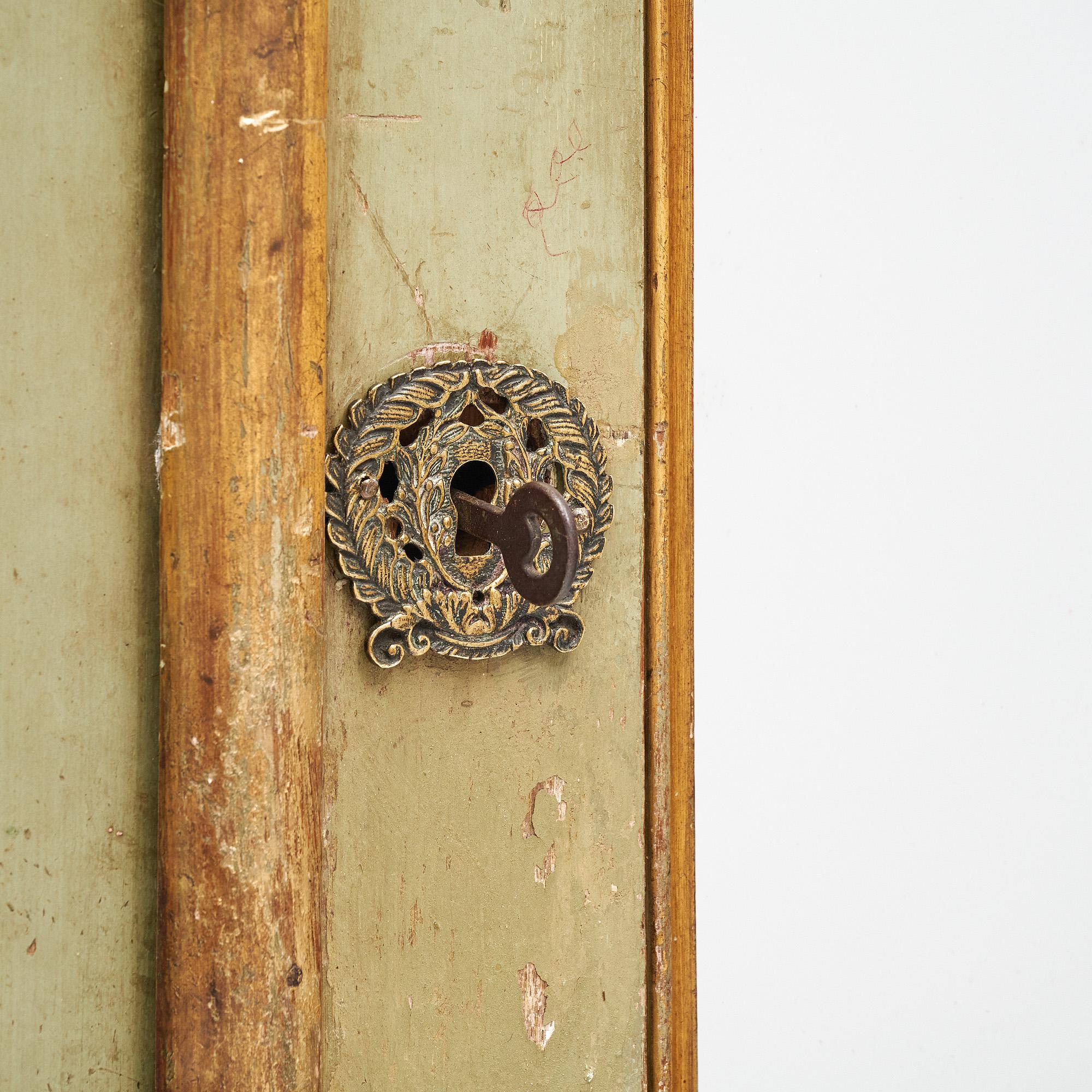 Mirror French Antique Bookcase “à L’Etrusque” For Sale