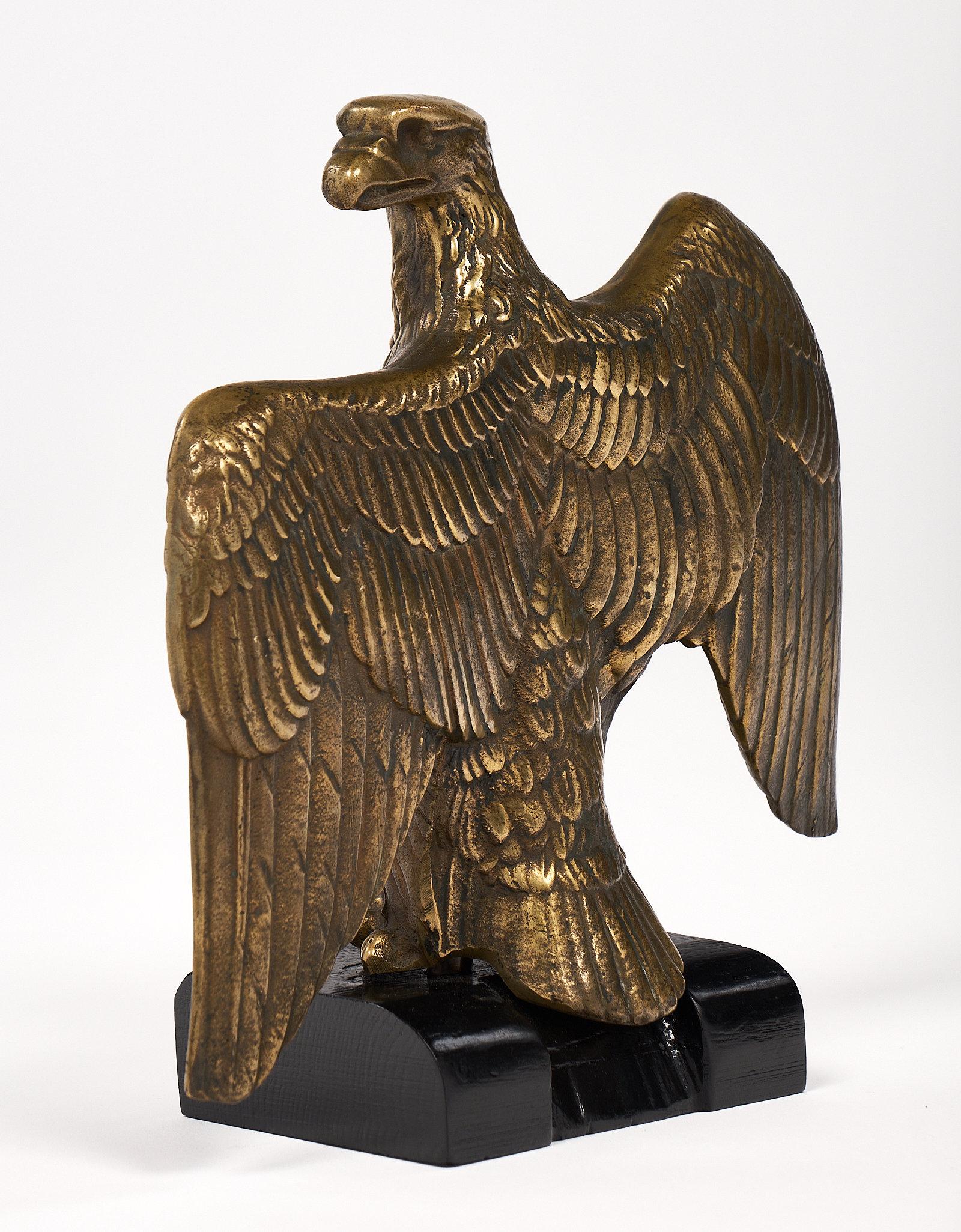French Antique Bronze Eagle Statuette 1
