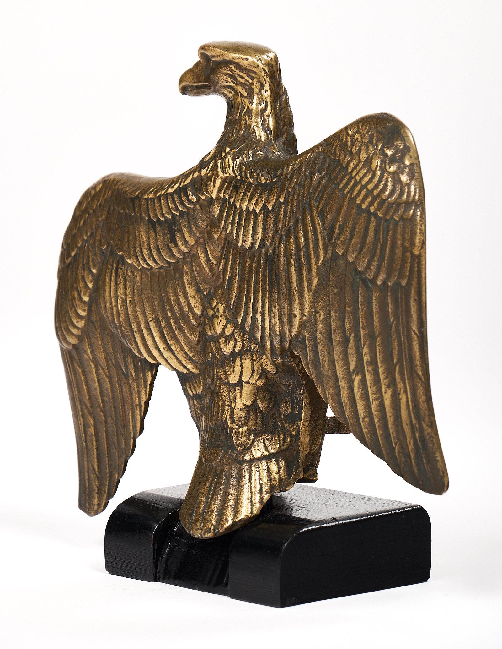 French Antique Bronze Eagle Statuette 4