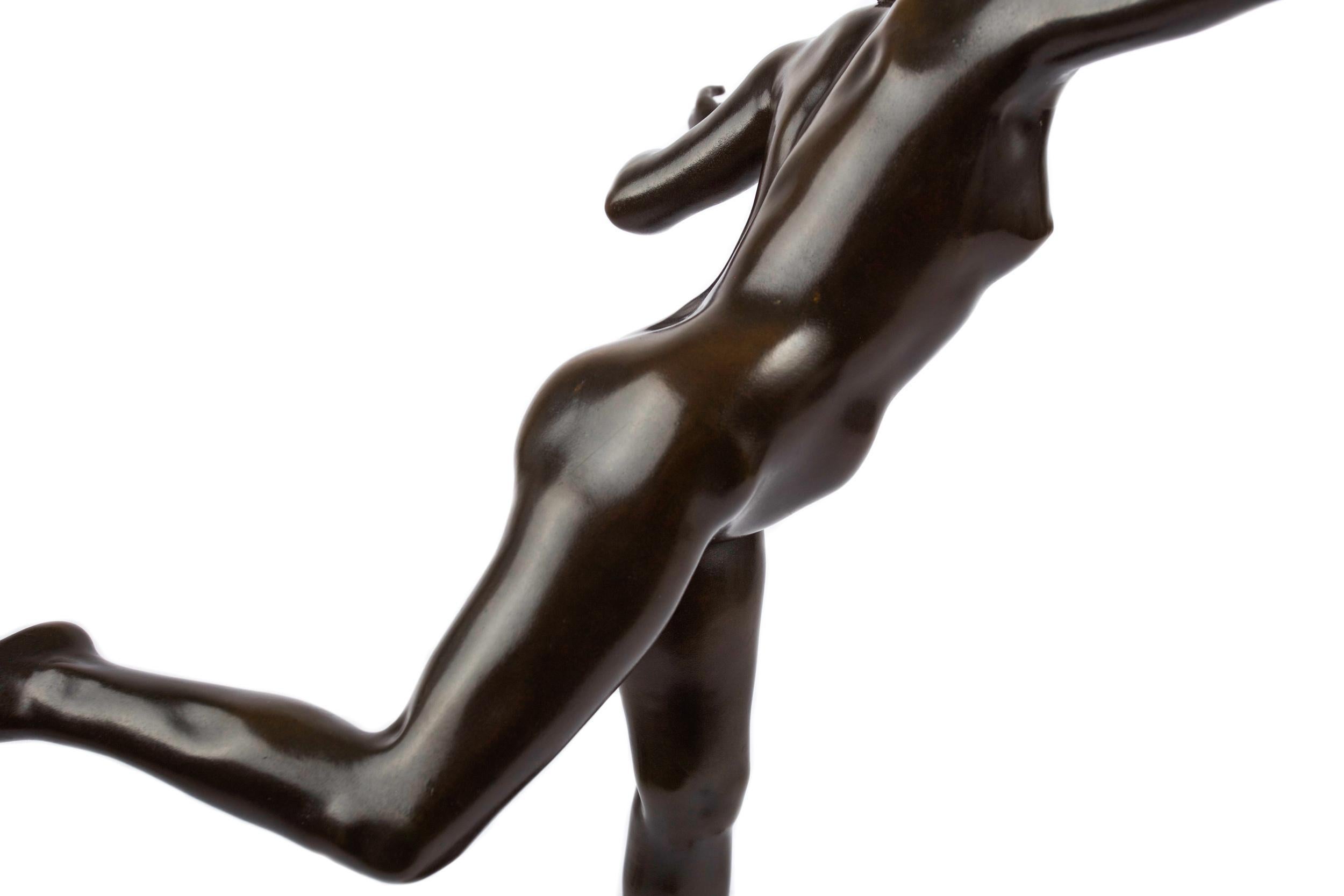 Französische antike Bronze „La Renommée“ „Fame“ von Alexandre Falguiere & Susse im Angebot 8