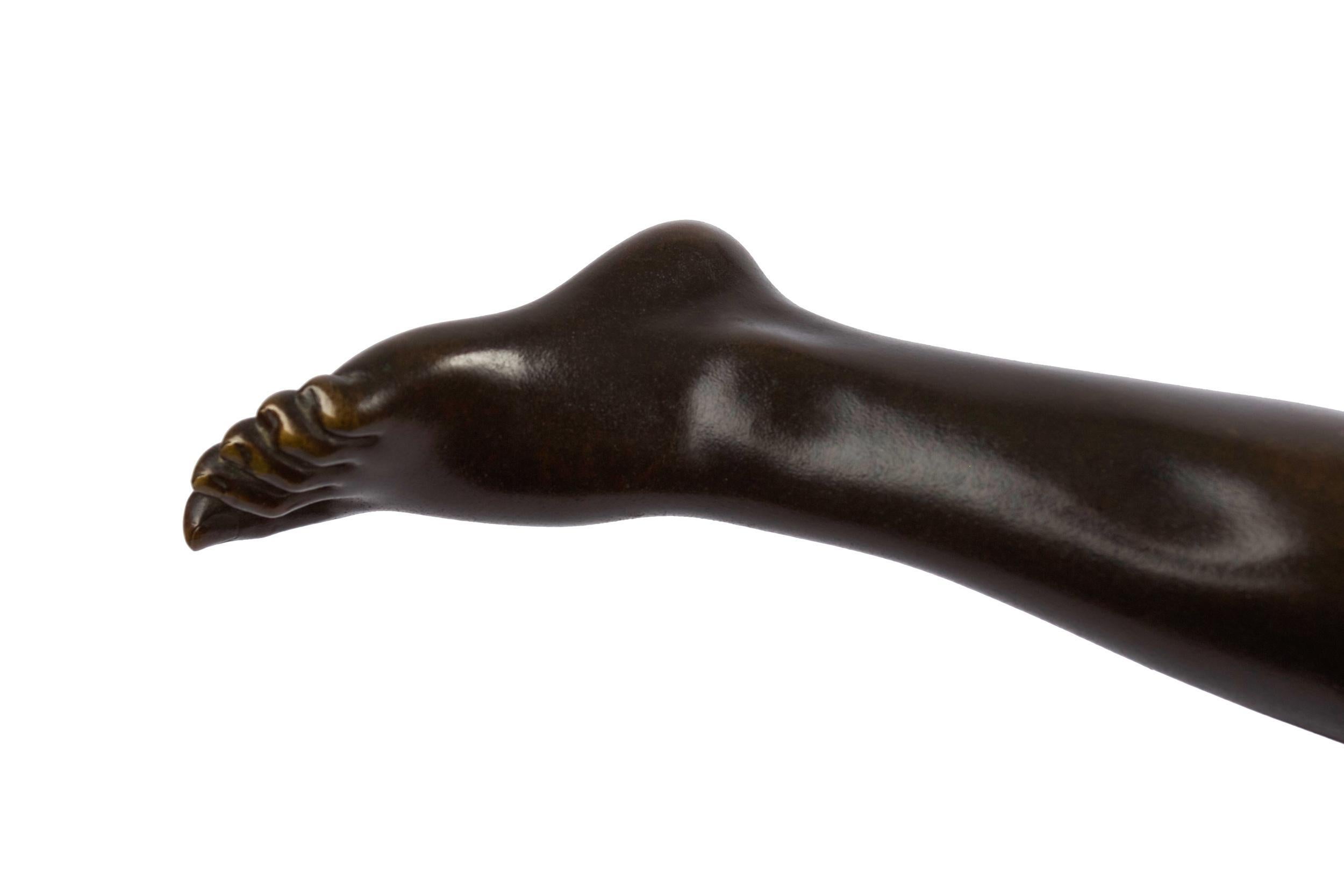 Französische antike Bronze „La Renommée“ „Fame“ von Alexandre Falguiere & Susse im Angebot 11