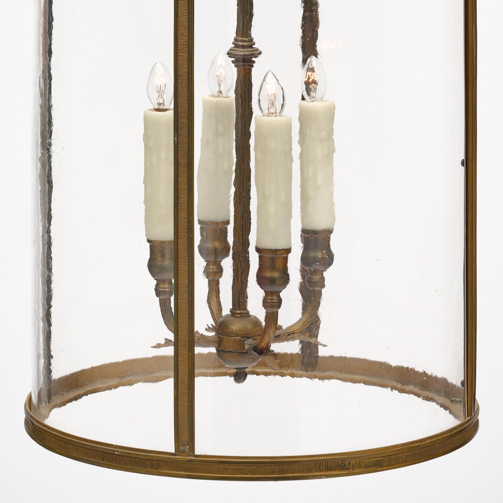 French Antique Bronze Lantern For Sale 1