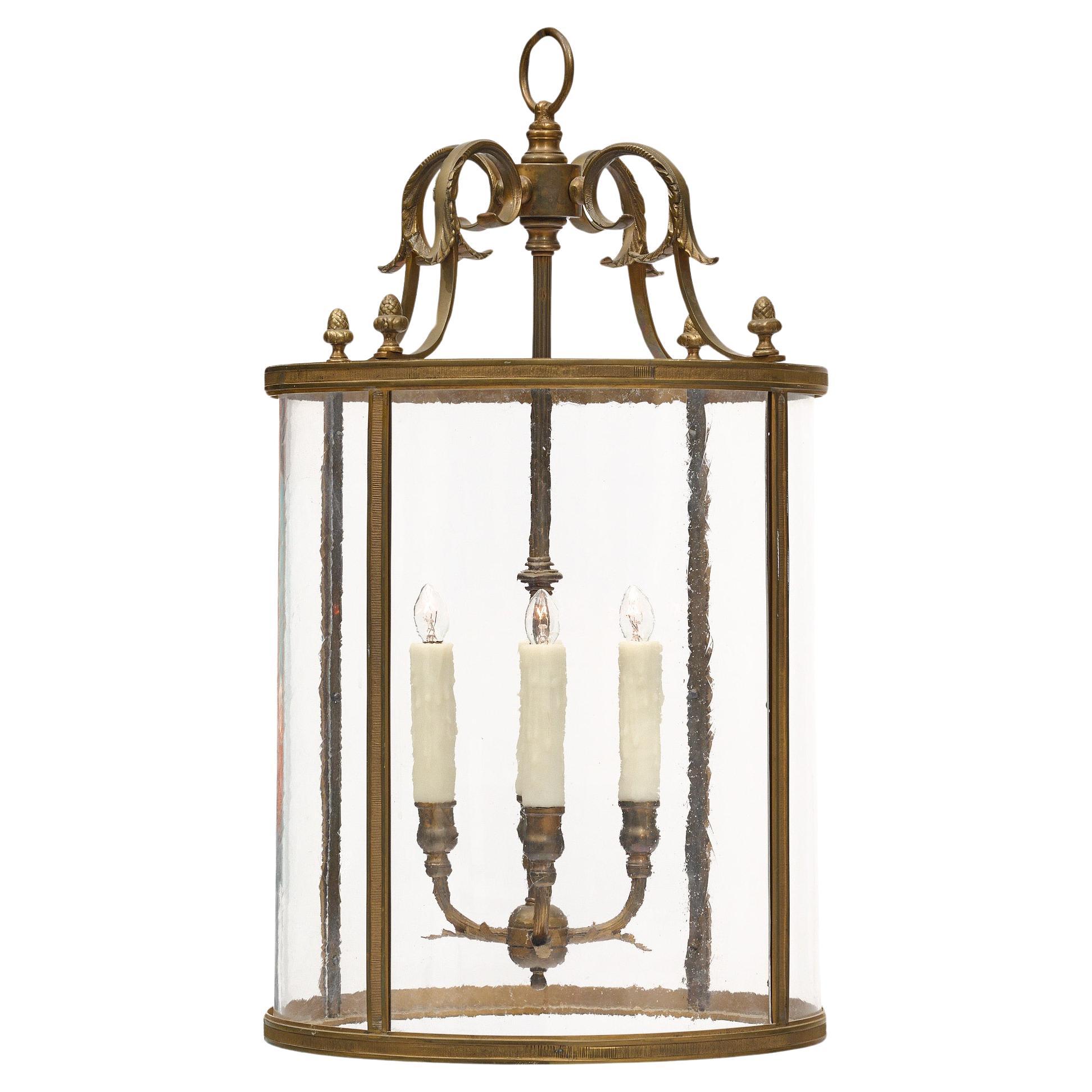French Antique Bronze Lantern For Sale
