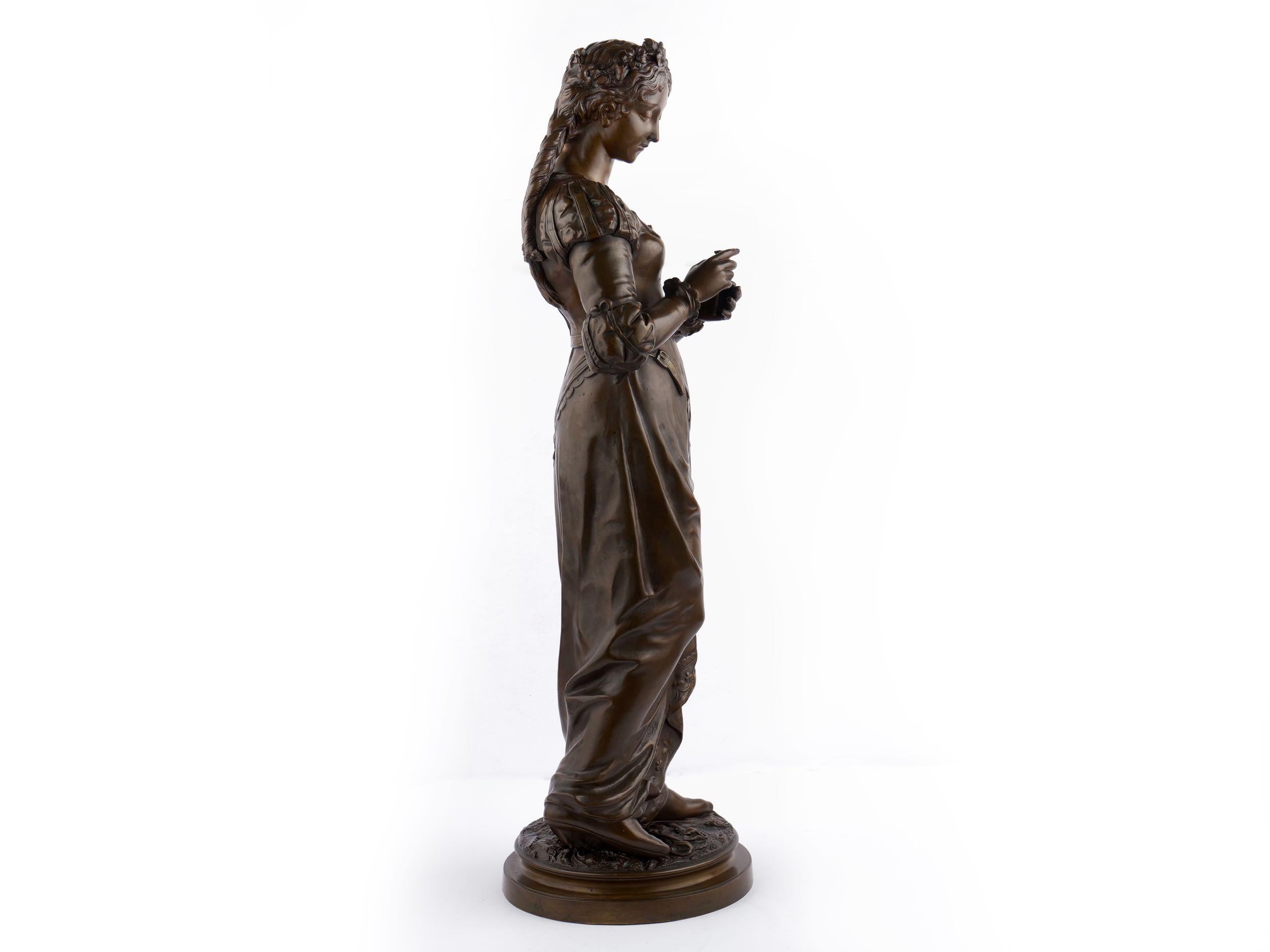 French Antique Bronze of “Pastorale” by Charles Anfrie  In Good Condition In Shippensburg, PA