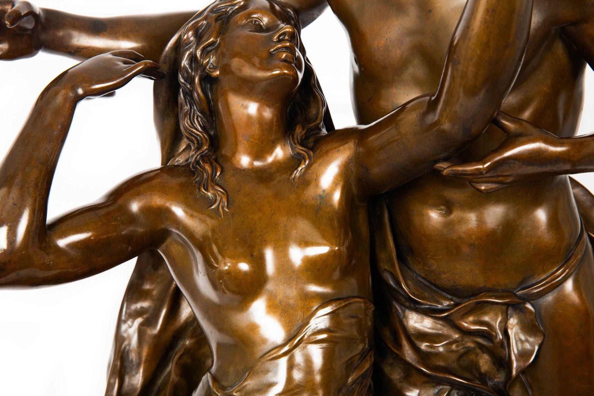 Französische antike Bronzeskulptur „Awakening of Nature“ aus Bronze von Emile Picault im Angebot 5