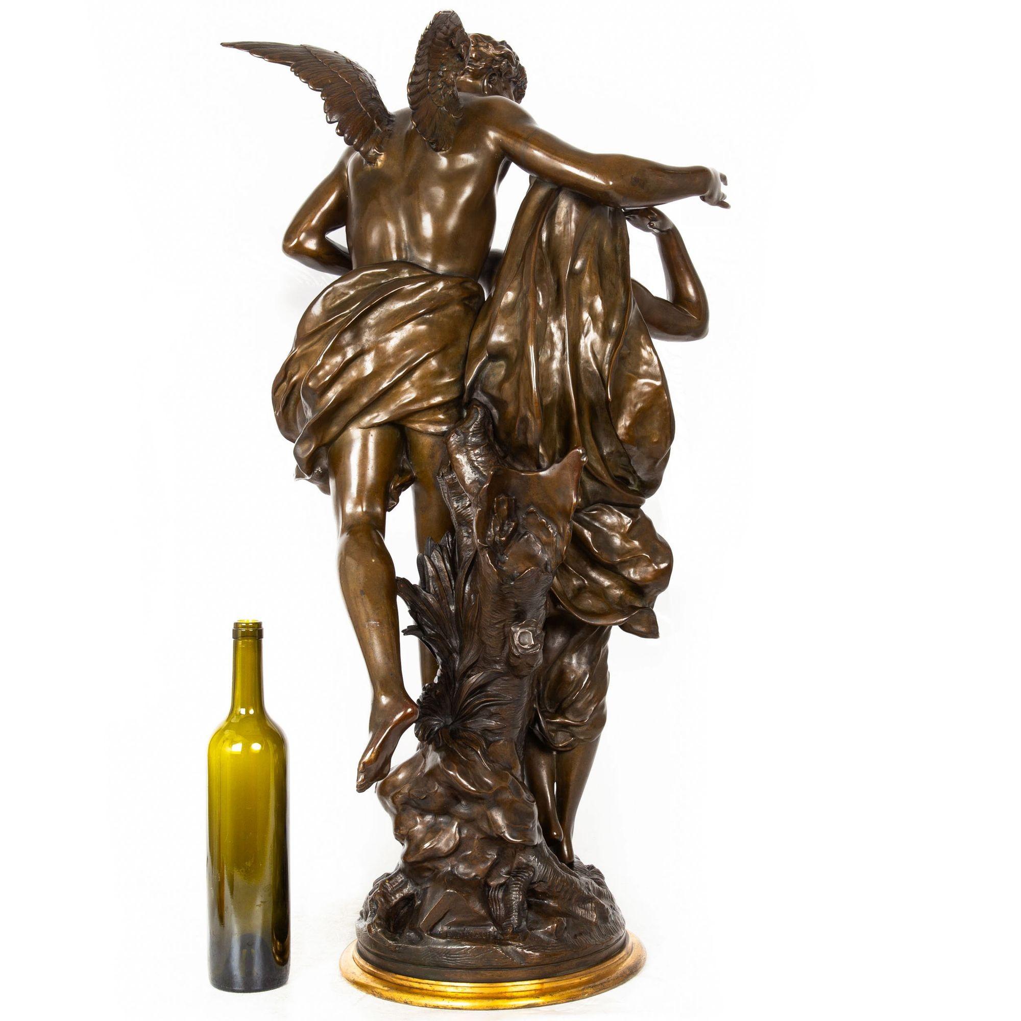 French Antique Bronze Sculpture “Awakening of Nature” by Emile Picault In Good Condition For Sale In Shippensburg, PA
