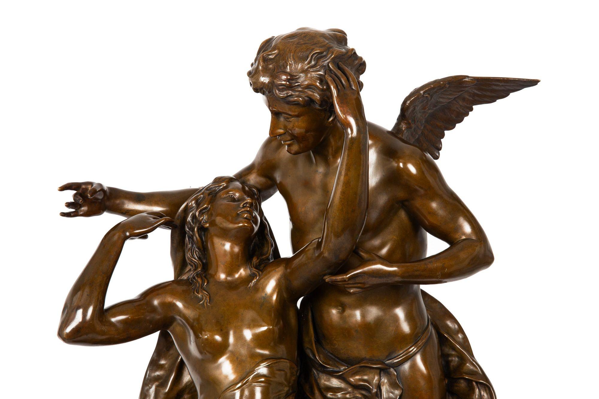 Französische antike Bronzeskulptur „Awakening of Nature“ aus Bronze von Emile Picault (19. Jahrhundert) im Angebot