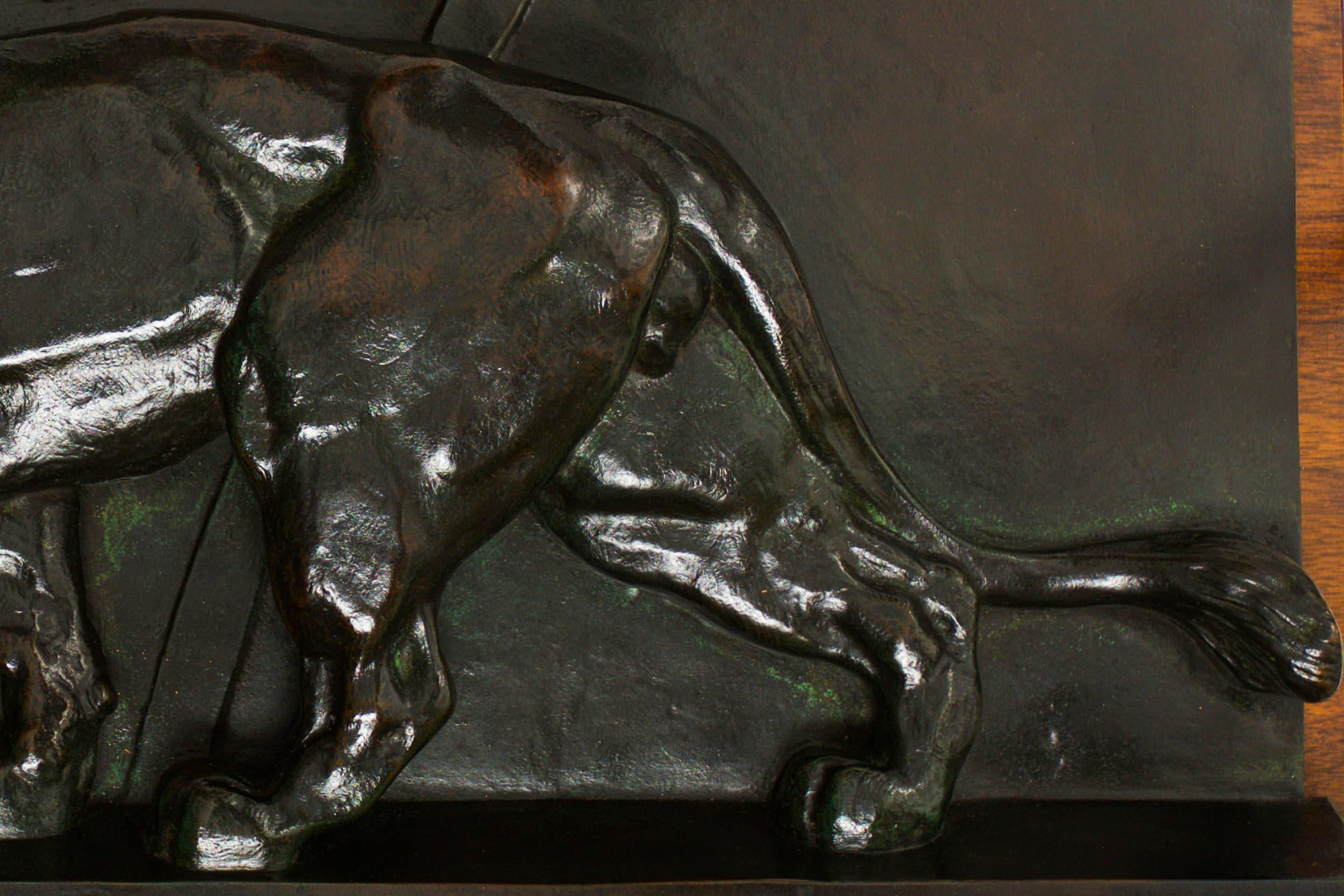 lion relief sculpture