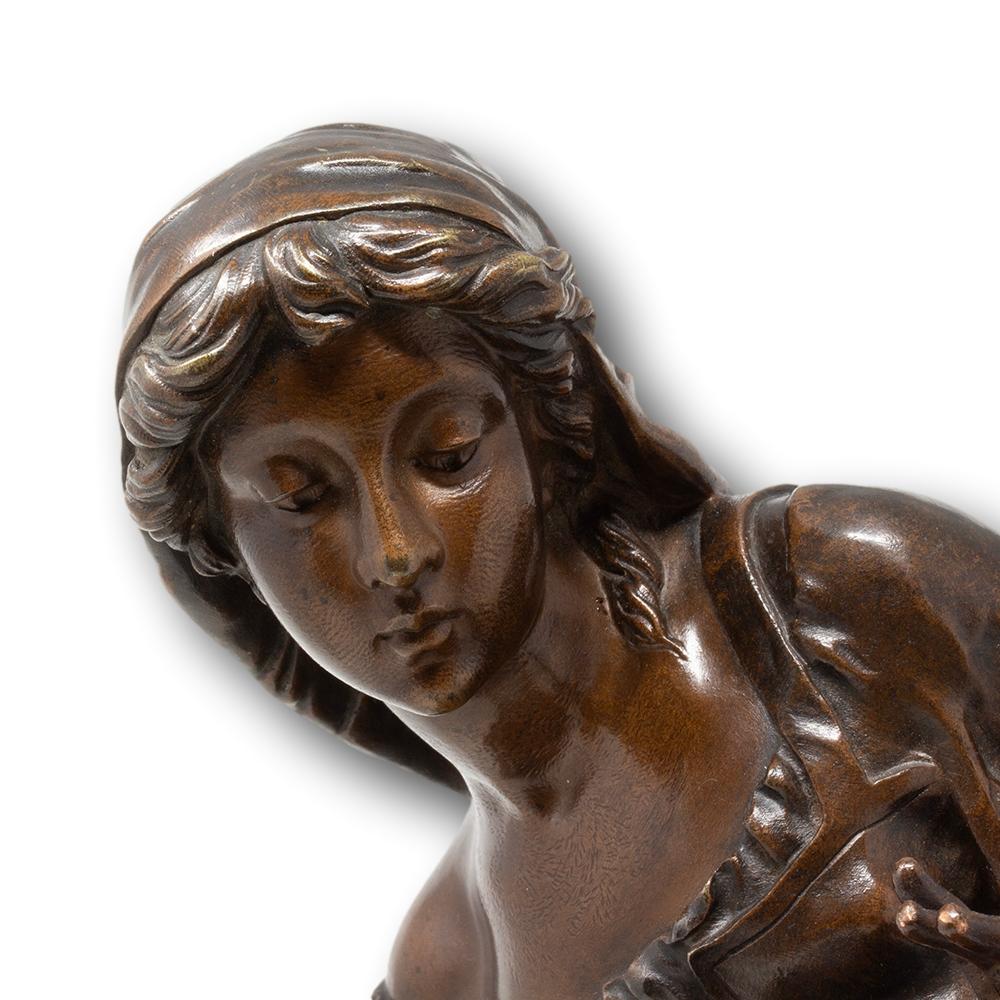 Französische antike Bronzeskulptur aus Bronze von Eutrope Bouret im Angebot 6