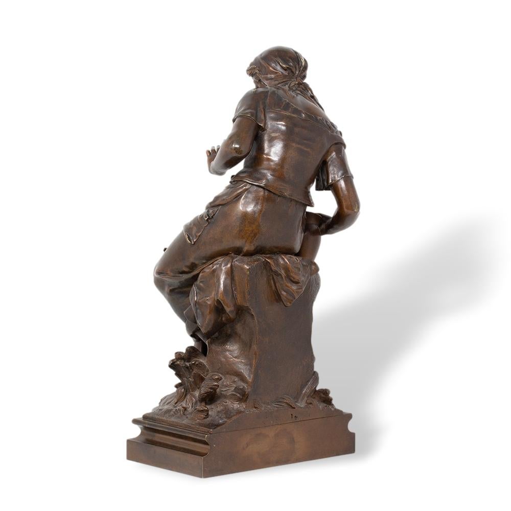 Französische antike Bronzeskulptur aus Bronze von Eutrope Bouret im Zustand „Gut“ im Angebot in Newark, England