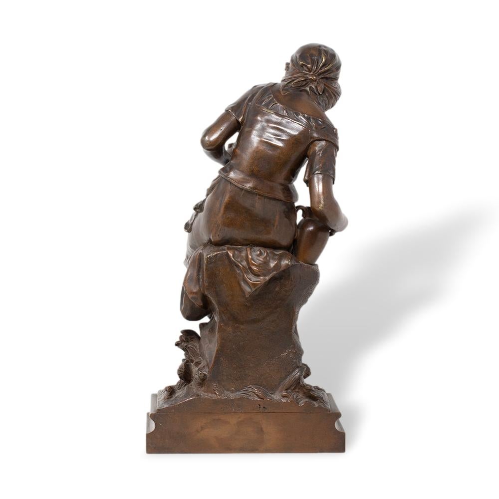 Französische antike Bronzeskulptur aus Bronze von Eutrope Bouret (19. Jahrhundert) im Angebot