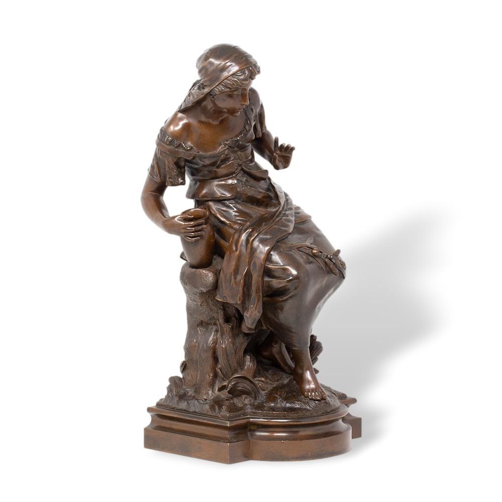 Französische antike Bronzeskulptur aus Bronze von Eutrope Bouret im Angebot 3