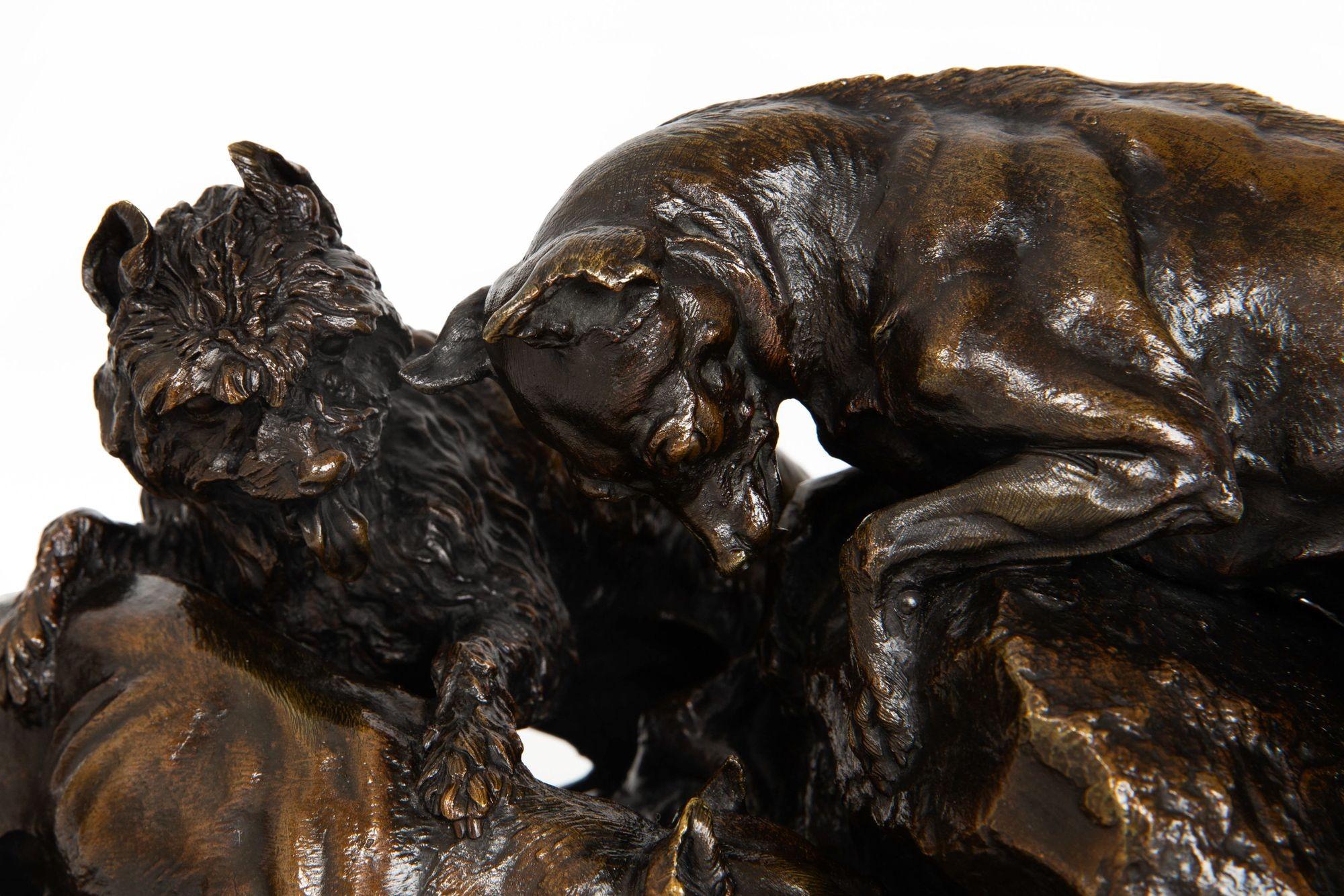 XIX secolo Scultura francese in bronzo antico 