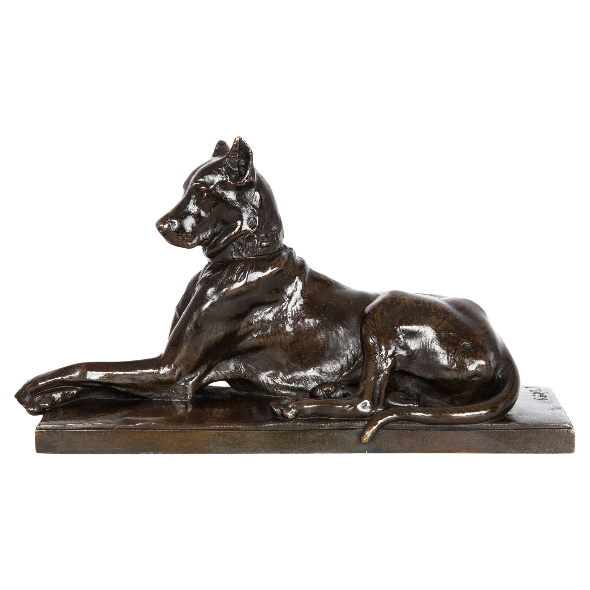 Sculpture française ancienne du dogue allemand par Georges Gardet en vente