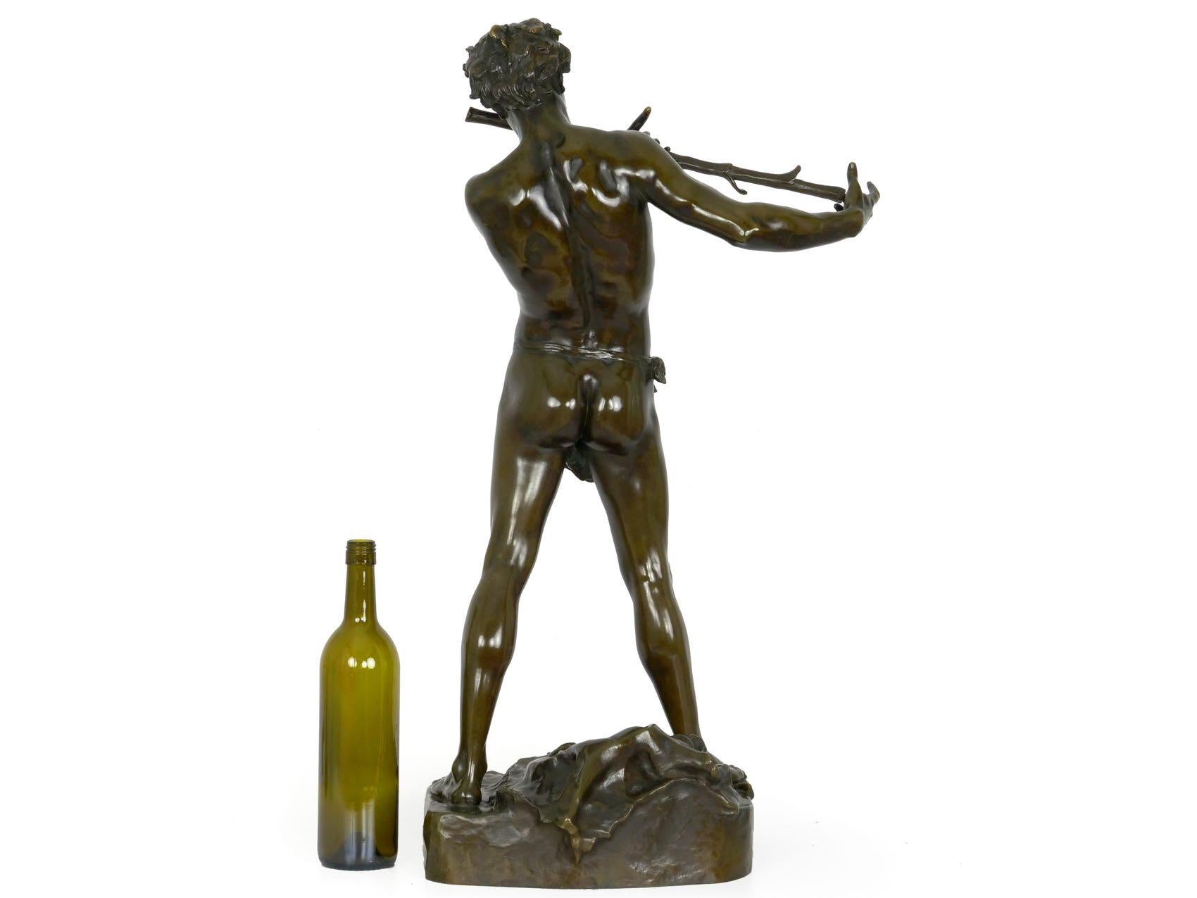 French Antique Bronze Sculpture “L’Improvisateur” by Felix Charpentier & Colin 4