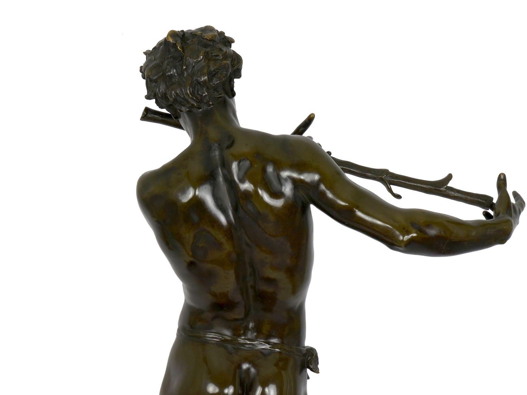 French Antique Bronze Sculpture “L’Improvisateur” by Felix Charpentier & Colin 5